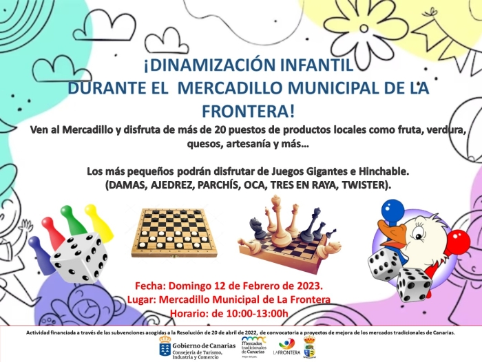 El Mercadillo municipal de La Frontera acoge una jornada de dinamización infantil